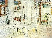 Carl Larsson mitt sovrum painting